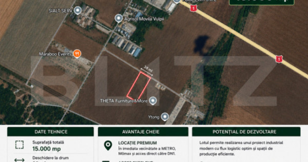 Teren industrial, 15000 mp, Zona Lido Garbea, Ytong.