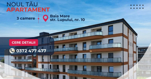 COMISION 0% - Apartamente 3 camere - str. Lupului nr 10,Baia Mare