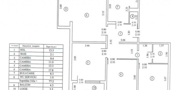 4 camere Lujerului-Politehnica ( 3/4-bloc reabilitat )