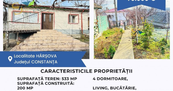 COMISION 0 DE LA CUMPARATOR! Casă spațioasă în Hârșova