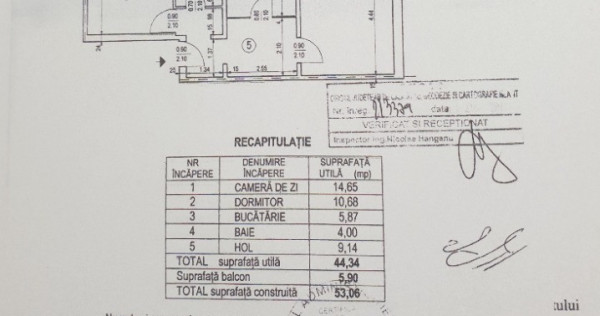 Apartament 2 camere, etaj 3, zona Precista