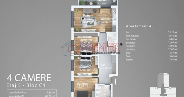 Apartament cu 4 camere - Metalurgiei Berceni