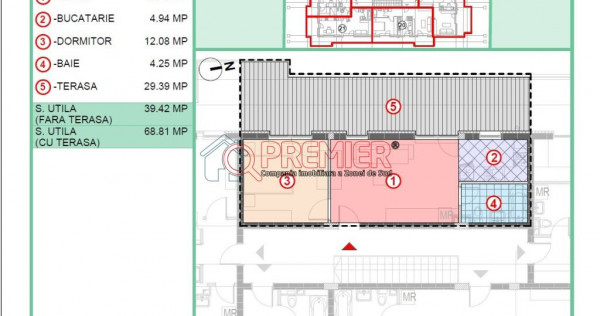 Apartament cu terasa 30 mp, Popesti Leordeni, mutare