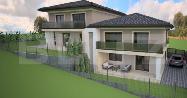 Casa cuplata, finalizata, 150mp, 4 dormitoare, 4 bai, demiso