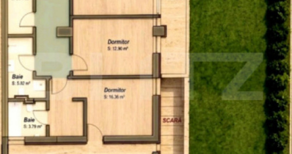 Apartament cu 4 camere, 111 mp utili, gradina de 160 mp, zon