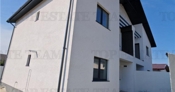 Vila individuala cuplata 4 camere P 1 M, cu incalzire in par