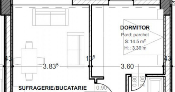 Apartament de vanzare, cu 2 camere, 71 mp, terasă 19 mp, zo