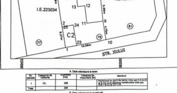 Teren Bulevardul Jiului stradal-constructie renovabila/demol