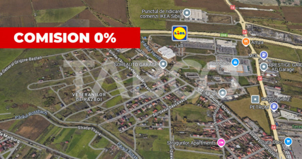 COMISION 0- Teren intravilan de vanzare 8300 mp puz pud Sibi