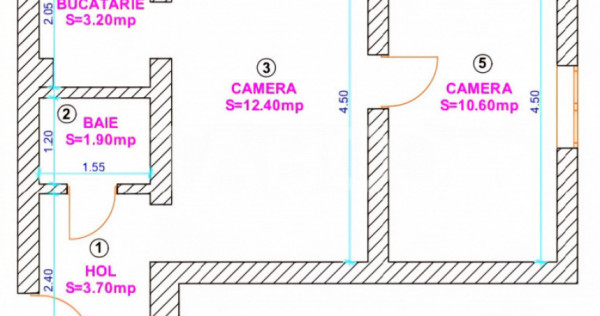 Apartament de vanzare 2 camere etaj intermediar Profi Tiglar