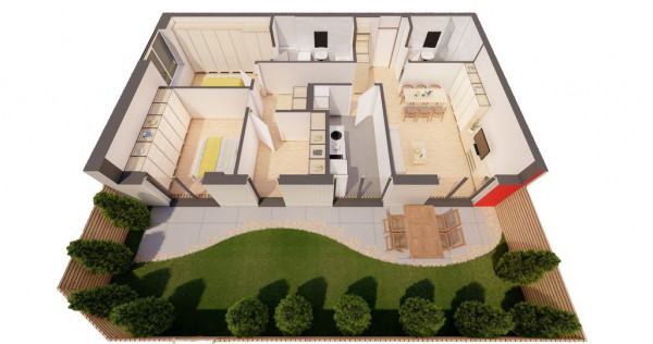 Singurul apartament NOU cu gradina proprie la ARED Comisi...