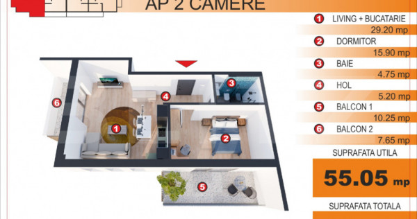 Comision 0%! Apartament 2 camere, EXCLUSIV in Blitz, zona Im