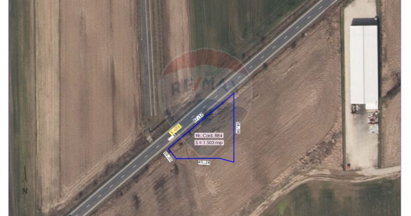 Teren 1 503 mp de v&acirc;nzare, Nojorid , Soseaua DN79