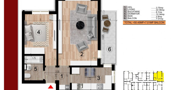 Metrou Berceni - 2 camere decomandat - centrala proprie