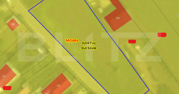 Teren intravilan, 1699 mp, front 75 ml, strada Principală,