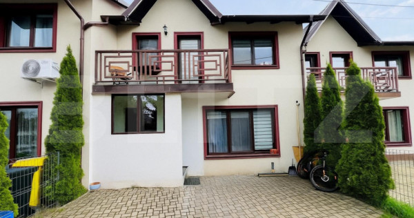 Casa înșiruită, mobilată, 110 mp utili, teren 124 mp, Sf