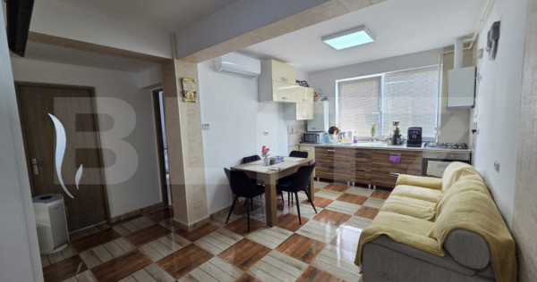 Apartament 2 camere + living cu bucătărie open space de v?