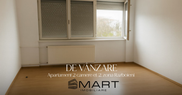Apartament 2 camere et.2 zona Razboieni