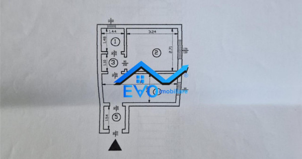 Apartament 2 camere, geam la baie, bloc fara risc, in Iasi,