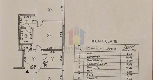 Ap 3 camere, Calea Galati, conf 1, etaj intermediar, LIBER