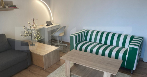 Garsonieră modernă, 37 mp, în bloc solid, zonă liniștit