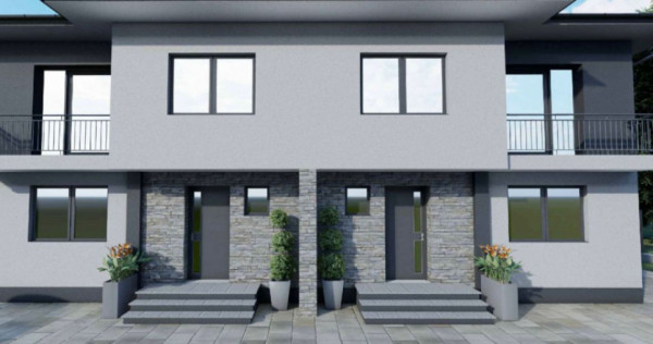 Duplex de vanzare, 124 mp, la rosu