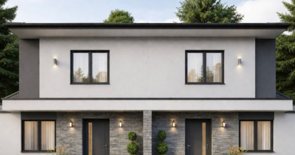 Duplex de vanzare, 124 mp, la rosu