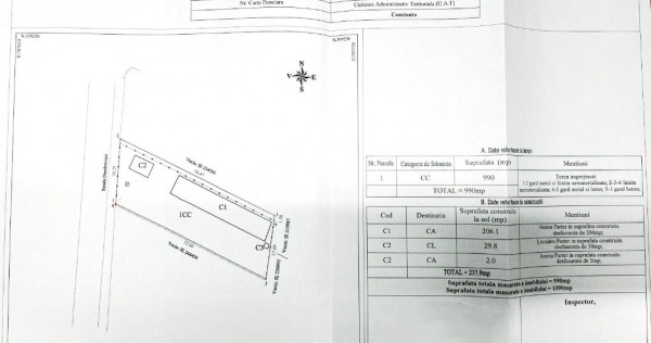 Teren cu construcție – Palazu Mare, str. Dumbrăveni 990mp