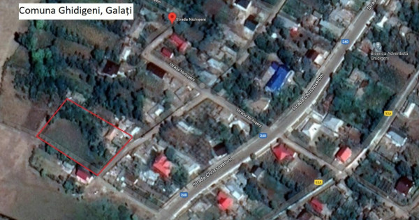 Teren și casă de vânzare în Ghidigeni, județul Galați