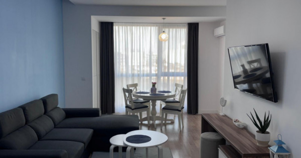 Apartament modern Mamaia Sat – 2 camere mobilate, utilate,