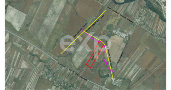 Teren intravilan 10,5 ha cu deschidere la drum, l&acirc;ngă Auto