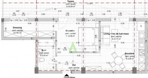 Ap 2 camere+dressing+terasă 25 mp | Parcare subterană | D?