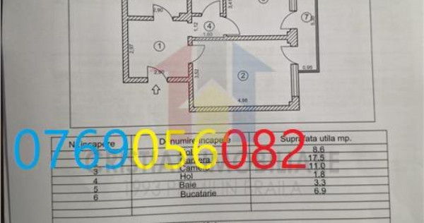 Ap 2 camere, Calarasi4 ,etaj 2, Confort 1 decomandat - 54 mp