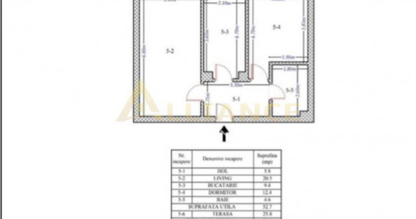 Apartament 2 camere decomandat &bull; Terasa 26 mp &bull; Metal...