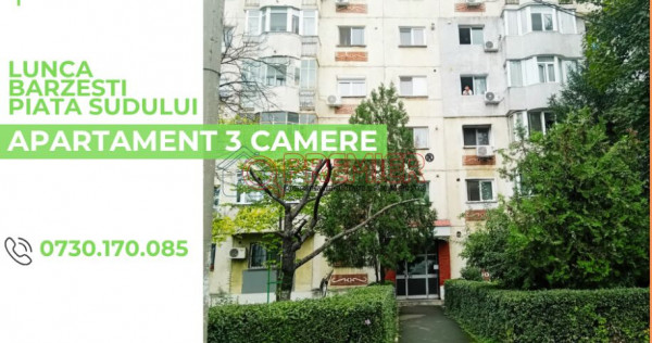 3 Camere - Piata Sudului - Lunca Barzesti - bloc 1985
