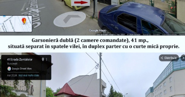 Floreasca-Lacul Tei garsonieră dublă-studio 41 mp parter la curte