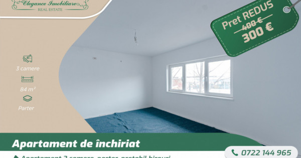 Apartament 3 camere, parter, pretabil birouri, Micalaca Mior