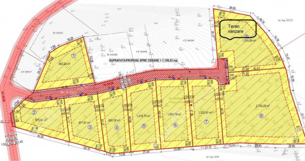 Teren intravilan 1517 mp in Tocile pretabil casa sau investi
