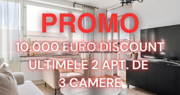 ULTIMELE 2 din PROMO 3 Camere Ap. Patriei | 112.000&euro;