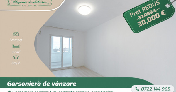 Garsonieră confort 1, cu centrală proprie, oraș Pecica, A