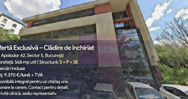 &Icirc;nchiriere Clădire Integrală &ndash; Locație Premium, lan...
