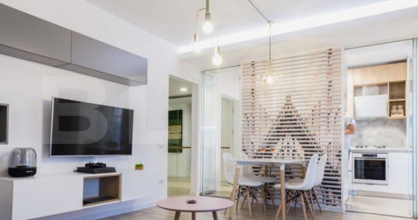 Apartament 2 camere, living cu bucătărie open space, balco