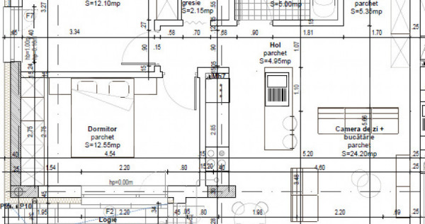 Apartament 3 camere, 66.30mp, et 2, lift, parcare, privelist