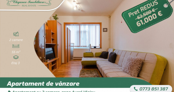 Apartament cu 2 camere, zona Aurel Vlaicu, Arad