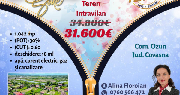 FILM! 1.100 mp teren intravilan, construibil, conditii avant