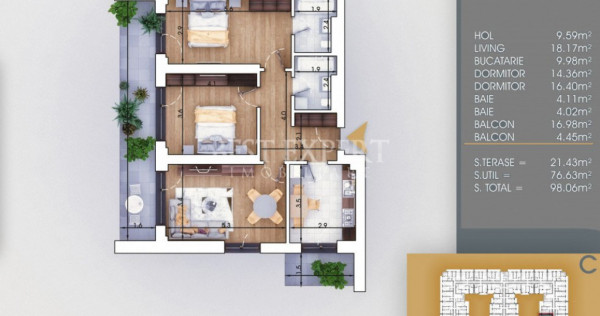 3 camere decomandate 5 min N.Teclu