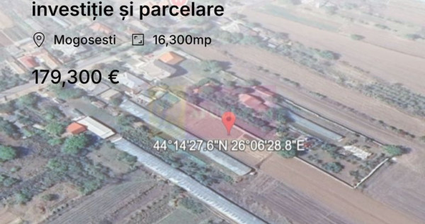 Teren 16.300 mp Mogoșești | ideal investiție și parce...