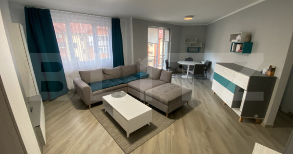 Apartament 2 camere, 57,6 mp, balcon, la cheie, zona Roata F