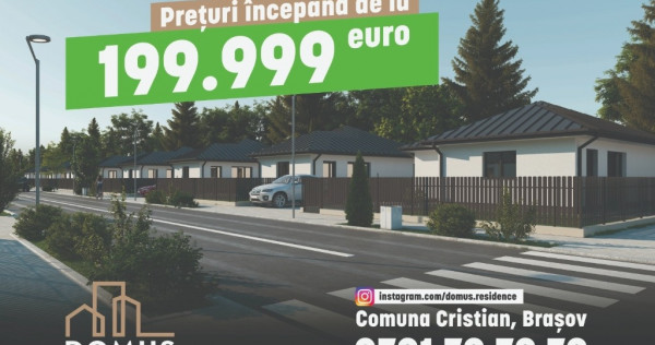 Case pe un nivel in faza 2 a cartierului domus residence, cristian