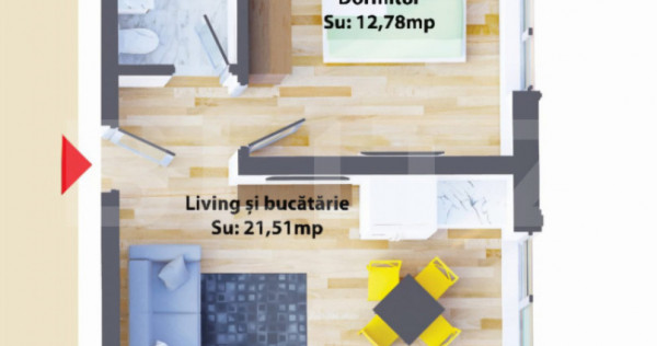 Apartamente de 2 camere, 38,05 mp, moderne, zona Ipotesti